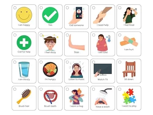 Albidaya Islamic Store Basic Communication Cards 60 Cards | Non-Verbal Speech Therapy for Autism, Toddlers, Seniors thumbnail 5