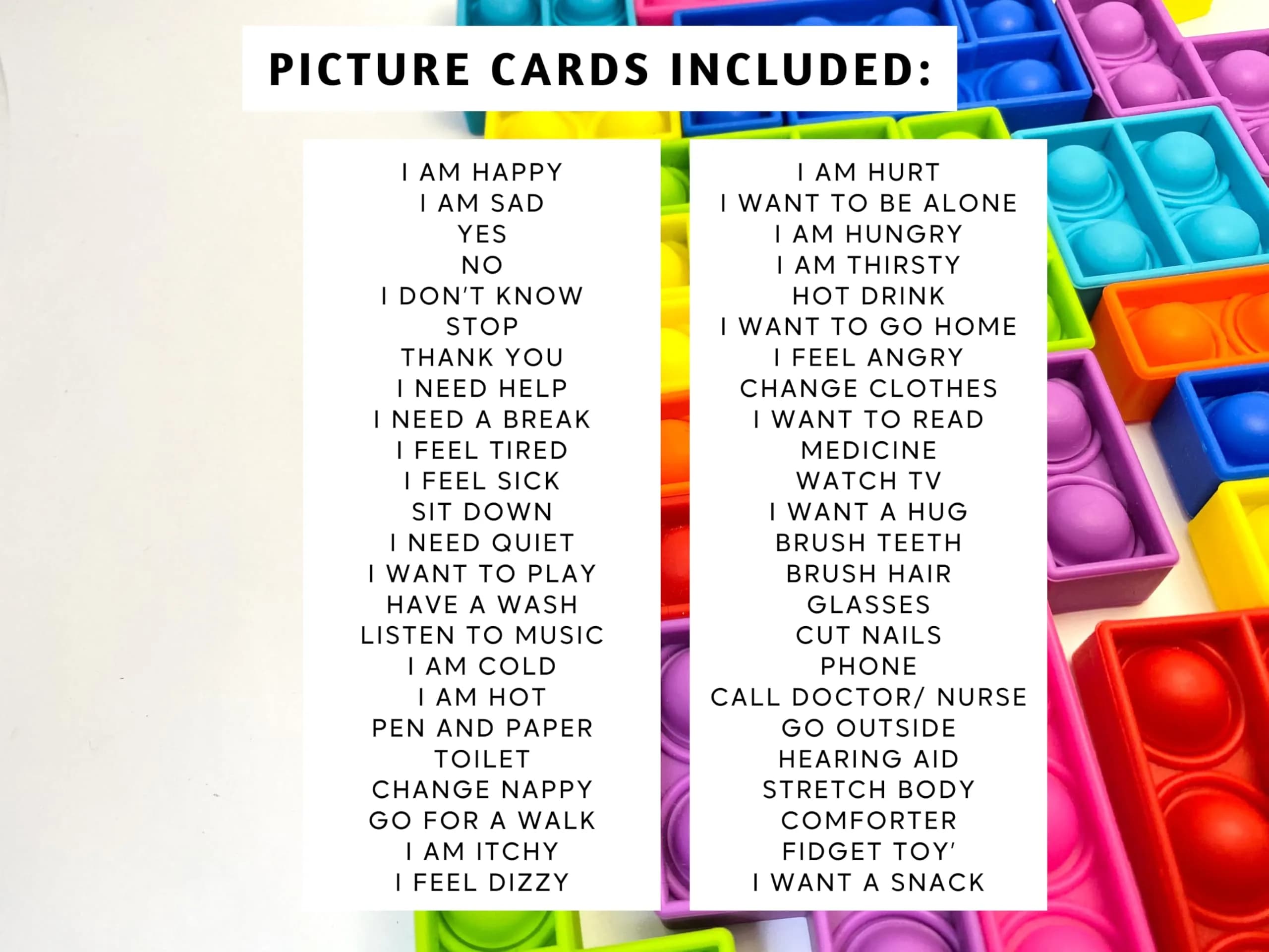 Albidaya Islamic Store Basic Communication Cards 60 Cards | Non-Verbal Speech Therapy for Autism, Toddlers, Seniors - view 7