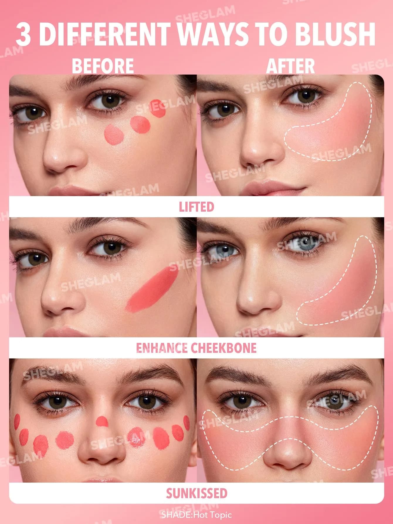 SHEGLAM Color Bloom Liquid Blush - 004 Hot Topic | Matte Finish, Hydrating Gel-Cream (5.2ml) - view 4