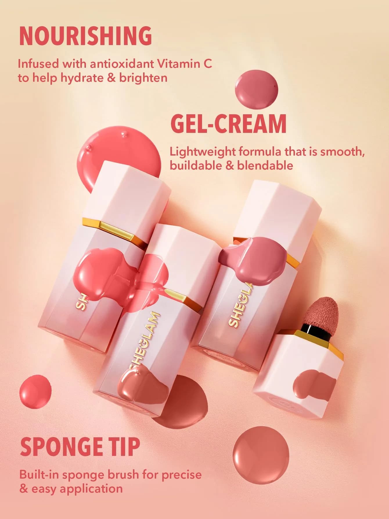 SHEGLAM Color Bloom Liquid Blush - 004 Hot Topic | Matte Finish, Hydrating Gel-Cream (5.2ml) - view 2