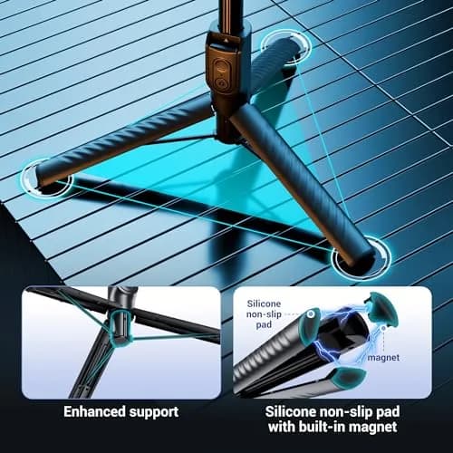 JJC Magnetic Phone Tripod Selfie Stick 40.9" | Extendable Cell Phone Stand for iPhone 17 16 15 14 13 12 MagSafe thumbnail 8