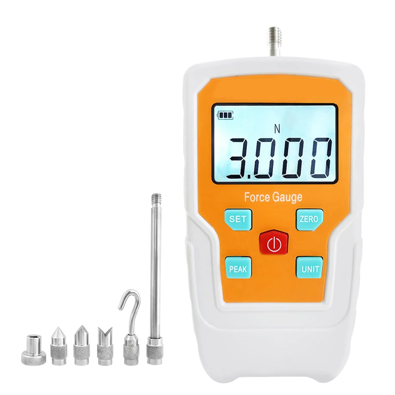 Soonkoda Digital Force Gauge 100N (3.5cm x 12.4cm x 6cm) | Accurate Push Pull Tension Pressure Tester — 0.65LB 3N