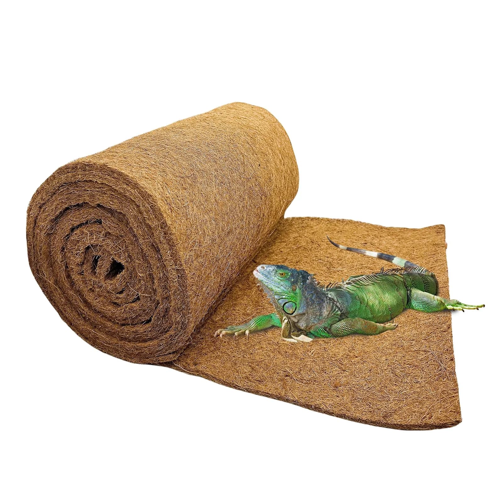 Hamiledyi Natural Coconut Fiber Reptile Carpet 323cm x 40cm (127 x 15.7in) | Breathable, Cuttable, Odor-Reducing Cage Liner