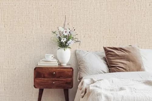 lenify Beige Grasscloth Peel and Stick Wallpaper Textured 40cm x 500cm (15.7in x 196.8in) | Vintage Linen Style for Indian Homes thumbnail 6