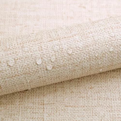 lenify Beige Grasscloth Peel and Stick Wallpaper Textured 40.4cm x 1000cm (15.7in x 393.7in) | Vintage Linen Style for Bedrooms & Living Rooms thumbnail 4