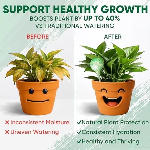 Mission Gallery Plant Watering Globes Set of 4 Small | 100ml Capacity for 5-Day Irrigation thumbnail 3