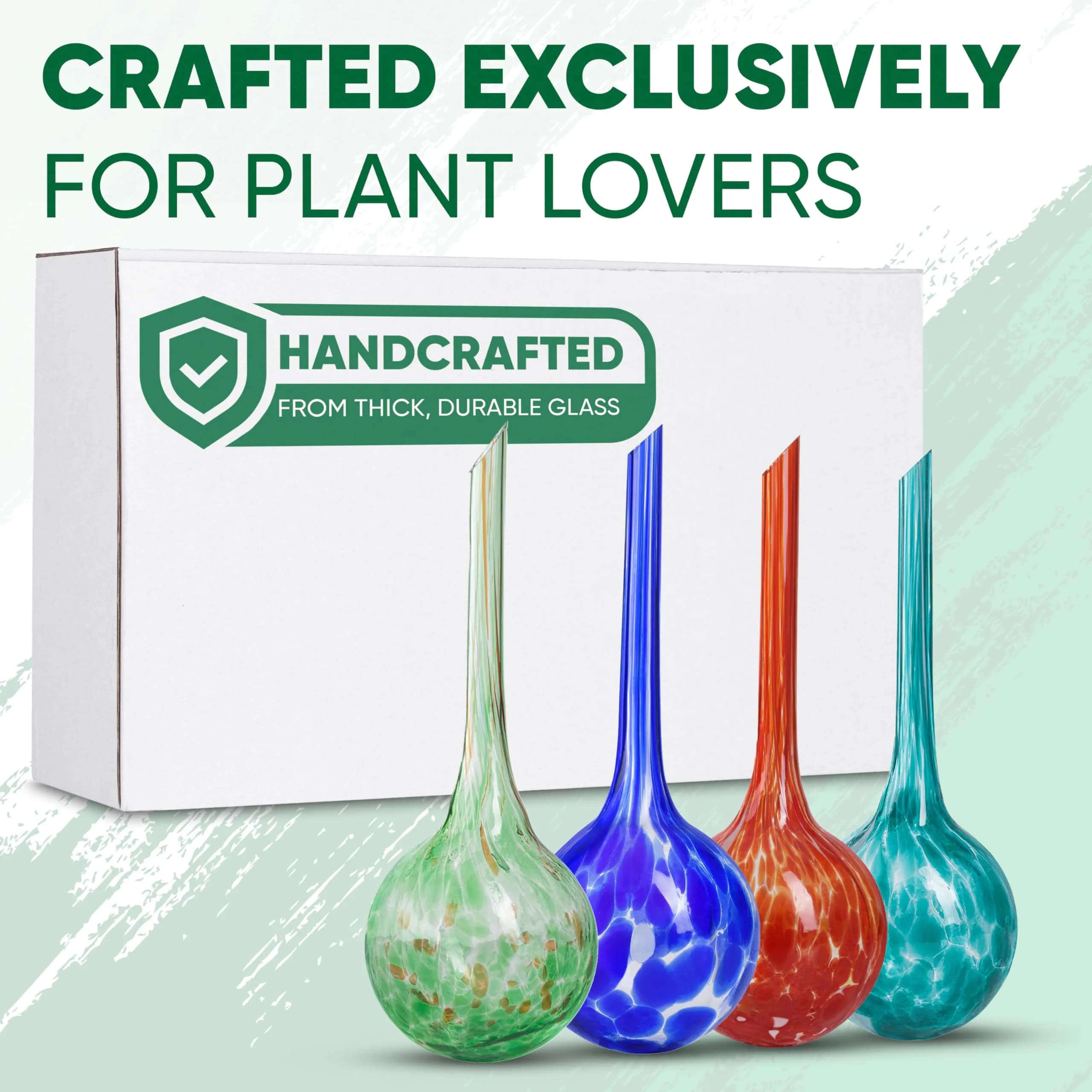 Mission Gallery Glass Plant Watering Globes Set of 4, Large 200ml | Automatic Irrigation for Indoor & Outdoor Plants - view 9