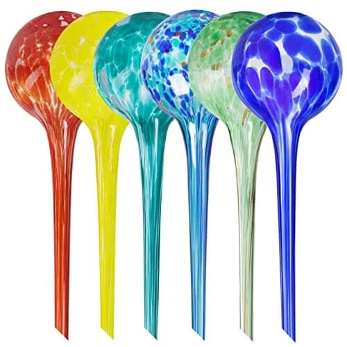 Mission Gallery Large Glass Watering Globes Set of 6, 200ml (6.76 Fl Oz) | Vacation Plant Watering thumbnail 1
