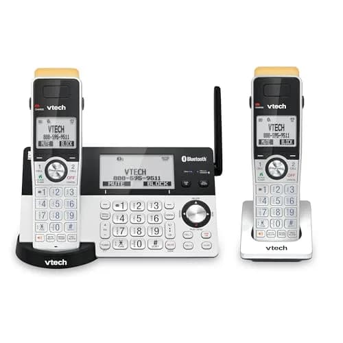VTech IS8151-2 Super Long Range 2 Handset Cordless Phone | DECT 6.0, Bluetooth, Call Blocker, Answering Machine thumbnail 1