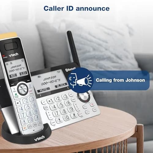 VTech IS8151-2 Super Long Range 2 Handset Cordless Phone | DECT 6.0, Bluetooth, Call Blocker, Answering Machine thumbnail 7
