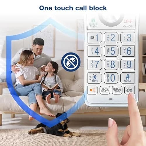 VTech IS8151-2 Super Long Range 2 Handset Cordless Phone | DECT 6.0, Bluetooth, Call Blocker, Answering Machine thumbnail 3