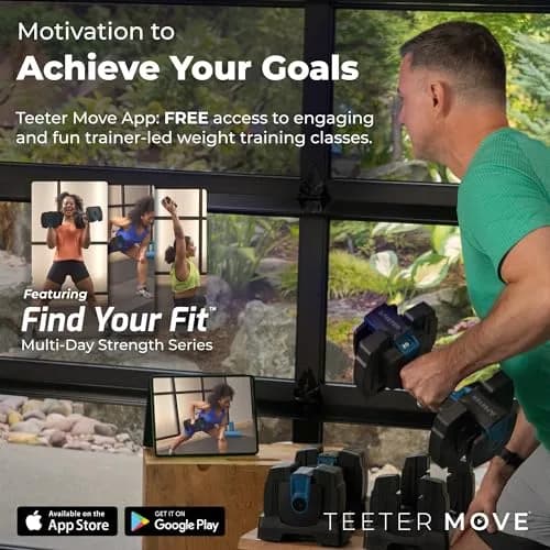Teeter ProFlex 432 Adjustable Dumbbell Set 4-32lb | Space-Saving Home Gym Equipment thumbnail 6