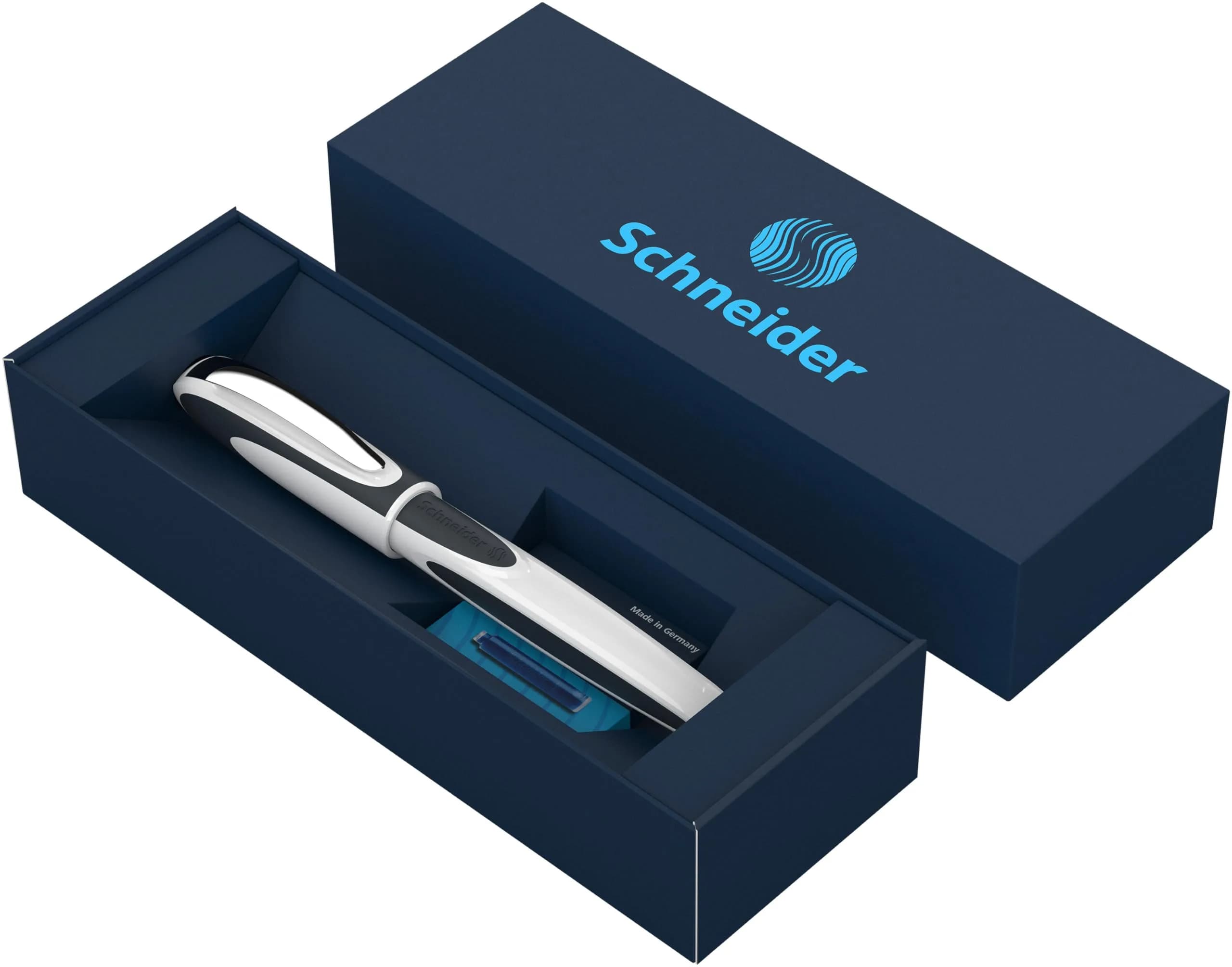 Schneider Ray Rollerball Pen Gift Set White/Dark Grey | Ambidextrous, Medium Point (0.6mm), Erasable Ink - main product image