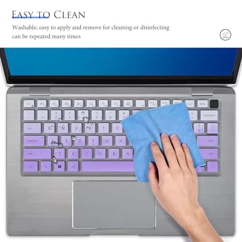 CASEDAO Gradual Purple Silicone Keyboard Skin for Dell Latitude 7440/7430/7420/7410/5440/5431/5430/5420 14" Laptop | US Layout thumbnail 7