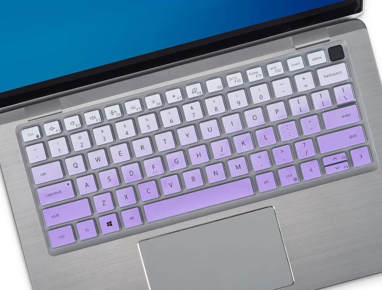 CASEDAO Gradual Purple Silicone Keyboard Skin for Dell Latitude 7440/7430/7420/7410/5440/5431/5430/5420 14" Laptop | US Layout - main product image