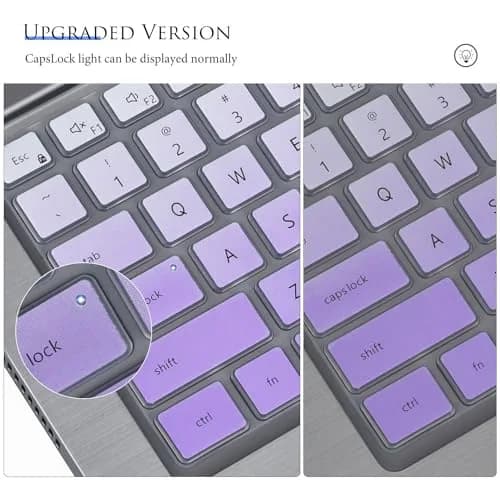 CASEDAO Gradual Purple Silicone Keyboard Skin for Dell Latitude 7440/7430/7420/7410/5440/5431/5430/5420 14" Laptop | US Layout thumbnail 2