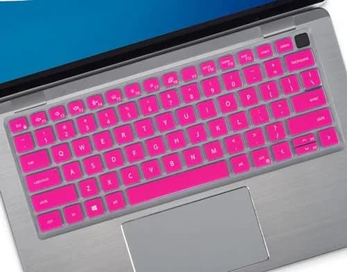 CASEDAO Pink Keyboard Cover Skin for Dell Latitude 14" 7440 5440 7430 5430 5431 9430 7420 5420 9420 7410 16" | US Layout — Hot Pink