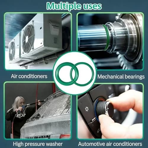 ZDBB 595 Pcs Green Automotive AC O-Ring Kit | Nitrile Rubber (NBR 70) for Car AC, Faucets & Plumbing thumbnail 6