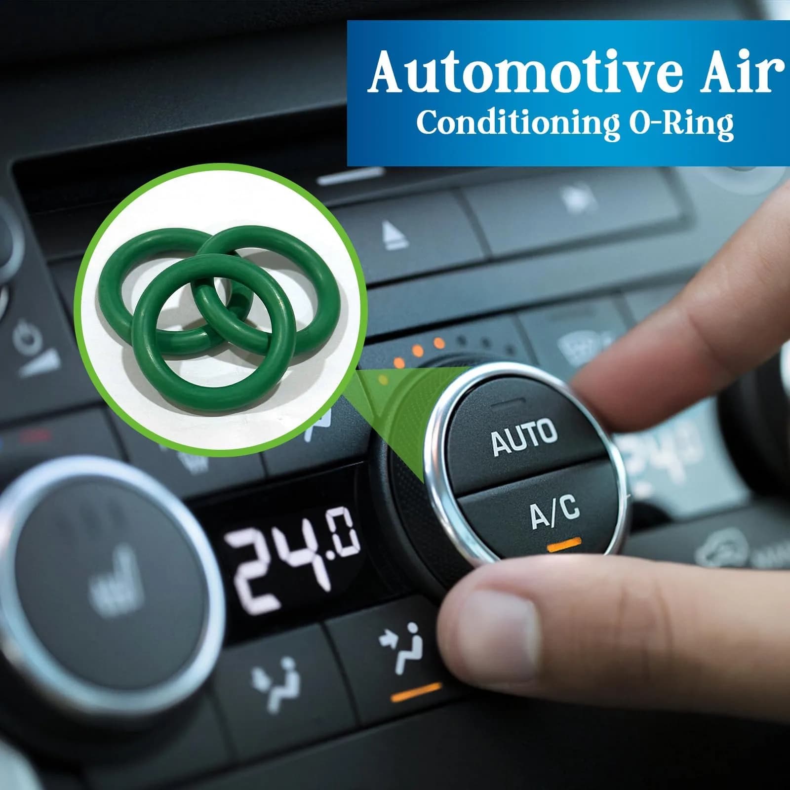 ZDBB 595 Pcs Green Automotive AC O-Ring Kit | Nitrile Rubber (NBR 70) for Car AC, Faucets & Plumbing - view 4