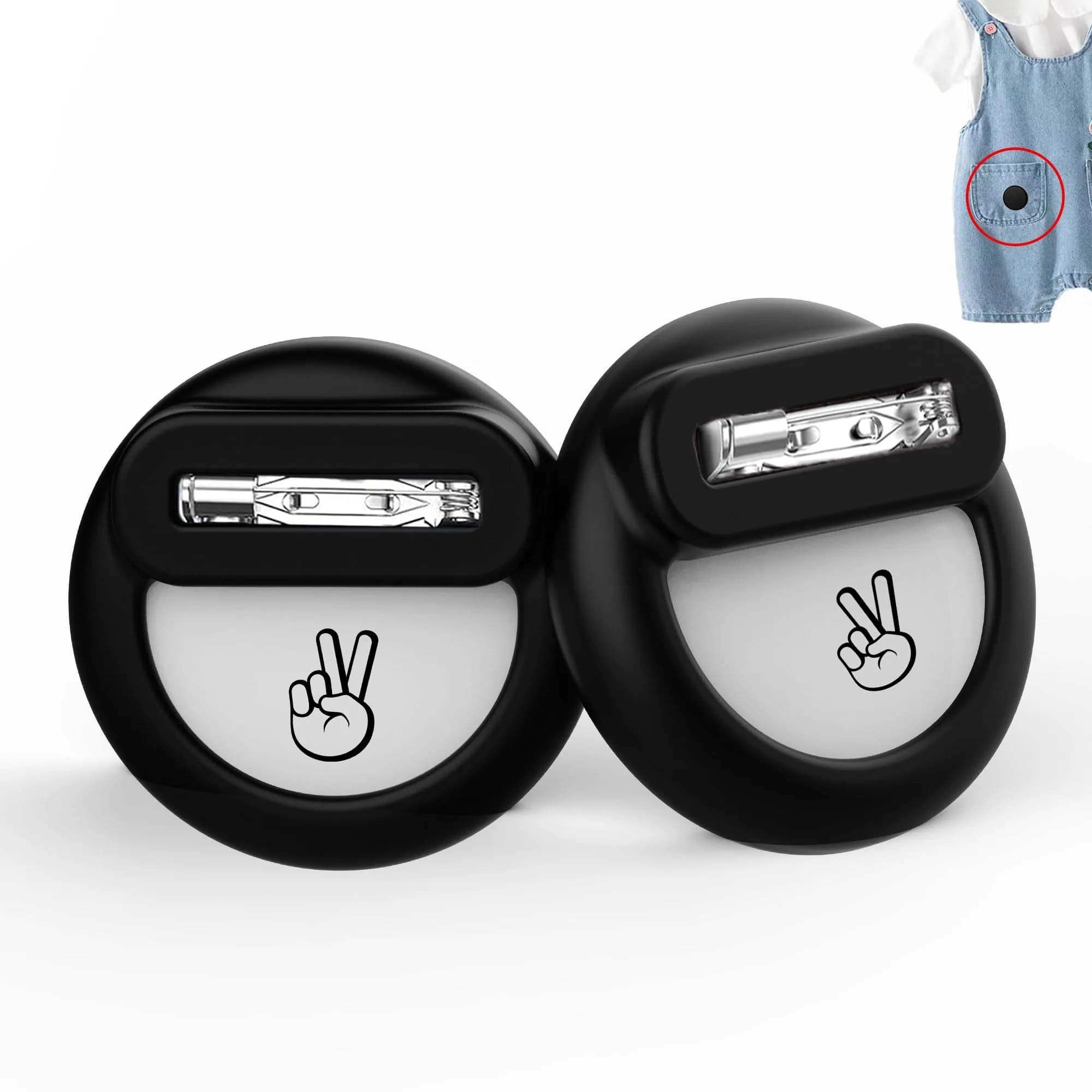 GudCoaks Air Tag Holder for Kids 2 Pack | Hidden GPS Tracker Case with Pin for Airtag Gen 2/1, Silicone Cover for Children, Elderly, Toddler, Backpack, Luggage