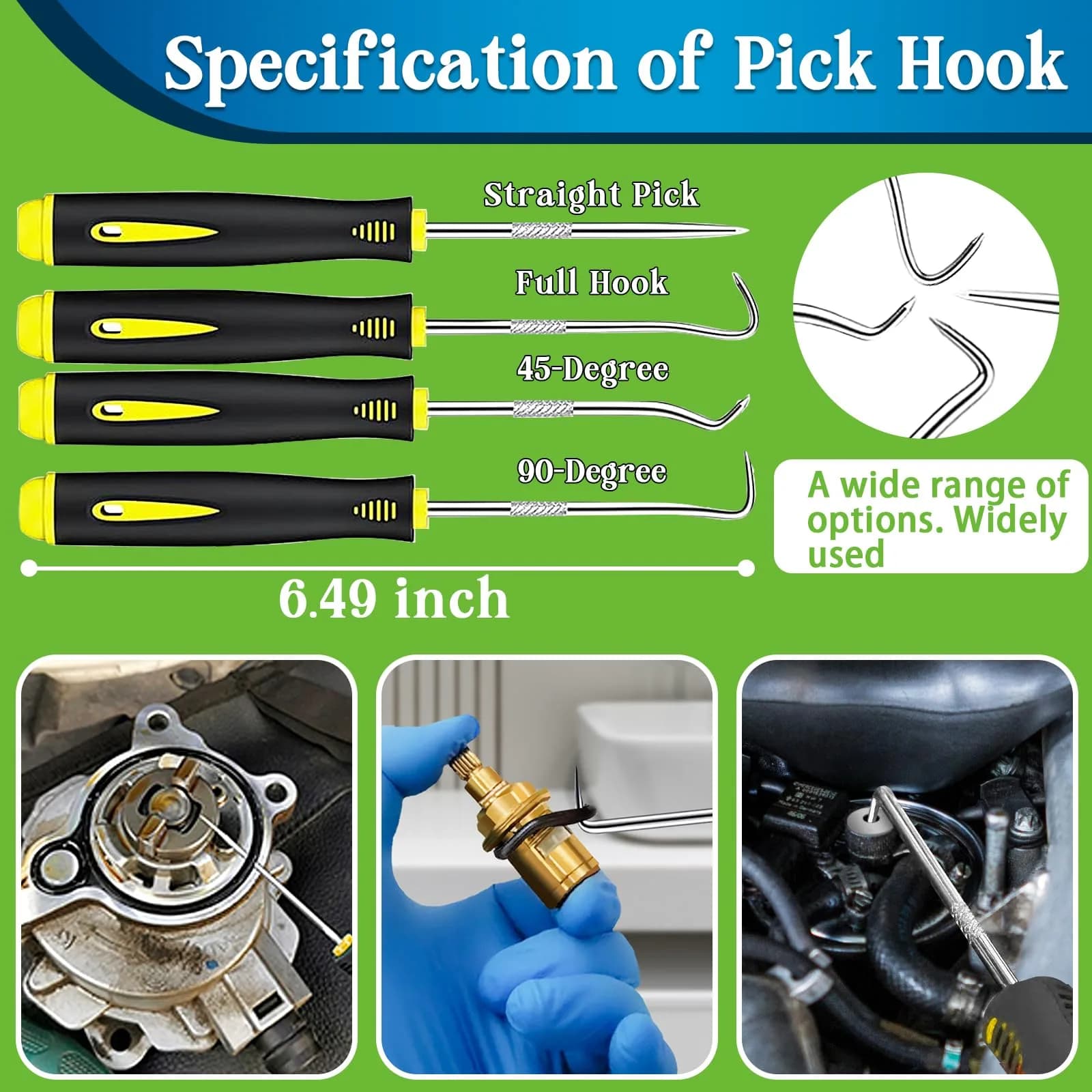 ZDBB 1086 Pcs SAE Nitrile Rubber O-Ring Kit with Pick Tool | 32 Sizes Inch ID: 1/8”-2”, Width: 1/16"-1/8" - view 7