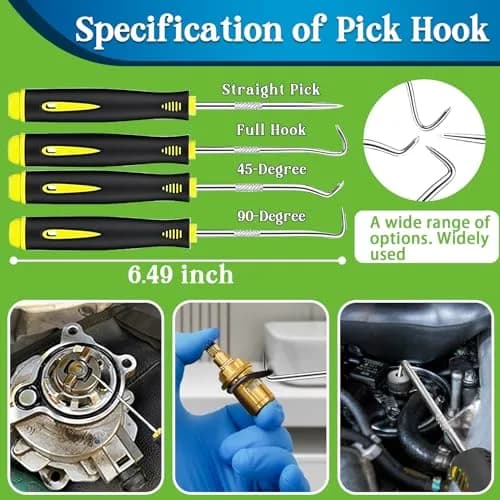 ZDBB 1086 Pcs SAE Nitrile Rubber O-Ring Kit with Pick Tool | 32 Sizes Inch ID: 1/8”-2”, Width: 1/16"-1/8" thumbnail 7