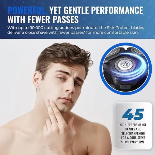 Philips Electric Shaver S66 | Rotary Wet & Dry Men’s Razor with SenseIQ Technology thumbnail 6