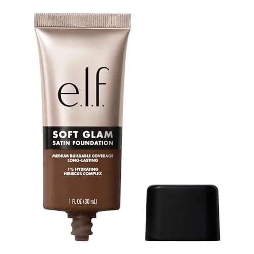 e.l.f. Soft Glam Satin Foundation, Medium Coverage, 62 Rich Warm | Long-Wearing, Hydrating, Vegan thumbnail 1