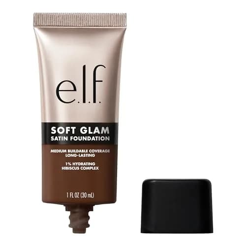 e.l.f. Soft Glam Satin Foundation 29.57 ml (1 Fl Oz) | Medium Coverage, Hydrating Hibiscus Complex thumbnail 1