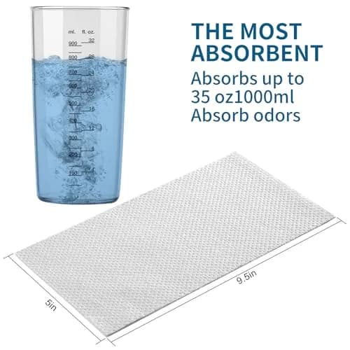 Sameky Commode Liners with Absorbent Pads 100 Bags + 100 Pads | 35 oz Capacity thumbnail 4