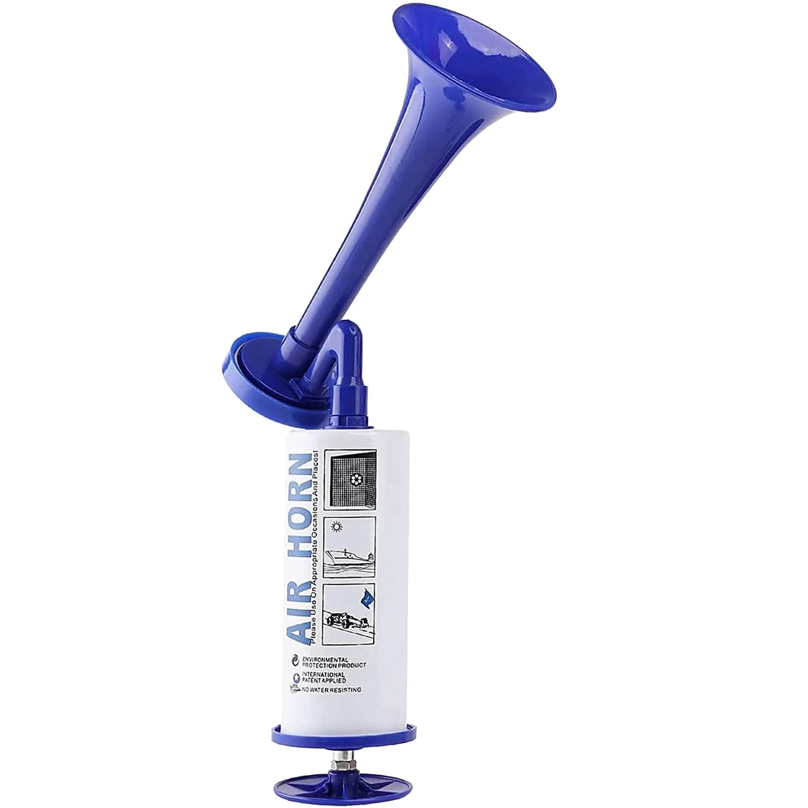 Qidoe Handheld Air Horn 130dB | Loud Marine & Sporting Noisemaker for Outdoors & Safety — Dark Blue