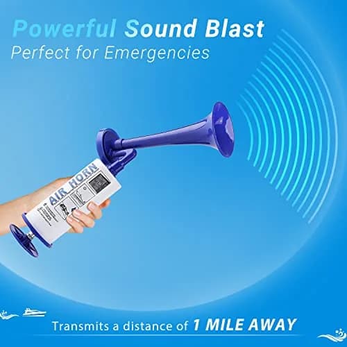 Qidoe Handheld Air Horn 130dB | Loud Marine & Sporting Noisemaker for Outdoors & Safety thumbnail 4