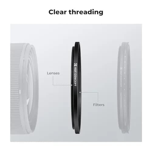 K&F CONCEPT 55-82mm Step-Up Ring Adapter | Durable Aluminium Alloy, Converts 55mm to 82mm thumbnail 4
