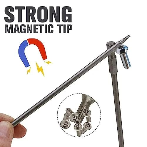 Saipe 11pcs 200mm Extra Long Torx Magnetic Screwdriver Bit Set (T6-T40) | High Hardness Alloy Steel, Magnetic Tip, Extra Long for Tight Spaces thumbnail 5