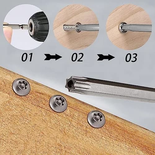 Saipe 11pcs 200mm Extra Long Torx Magnetic Screwdriver Bit Set (T6-T40) | High Hardness Alloy Steel, Magnetic Tip, Extra Long for Tight Spaces thumbnail 6