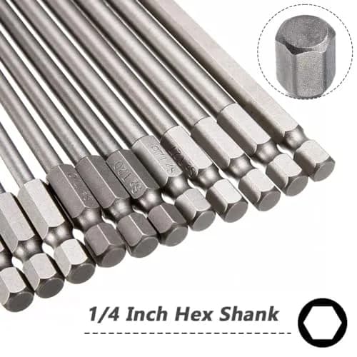 Saipe 11pcs 200mm Extra Long Torx Magnetic Screwdriver Bit Set (T6-T40) | High Hardness Alloy Steel, Magnetic Tip, Extra Long for Tight Spaces thumbnail 3