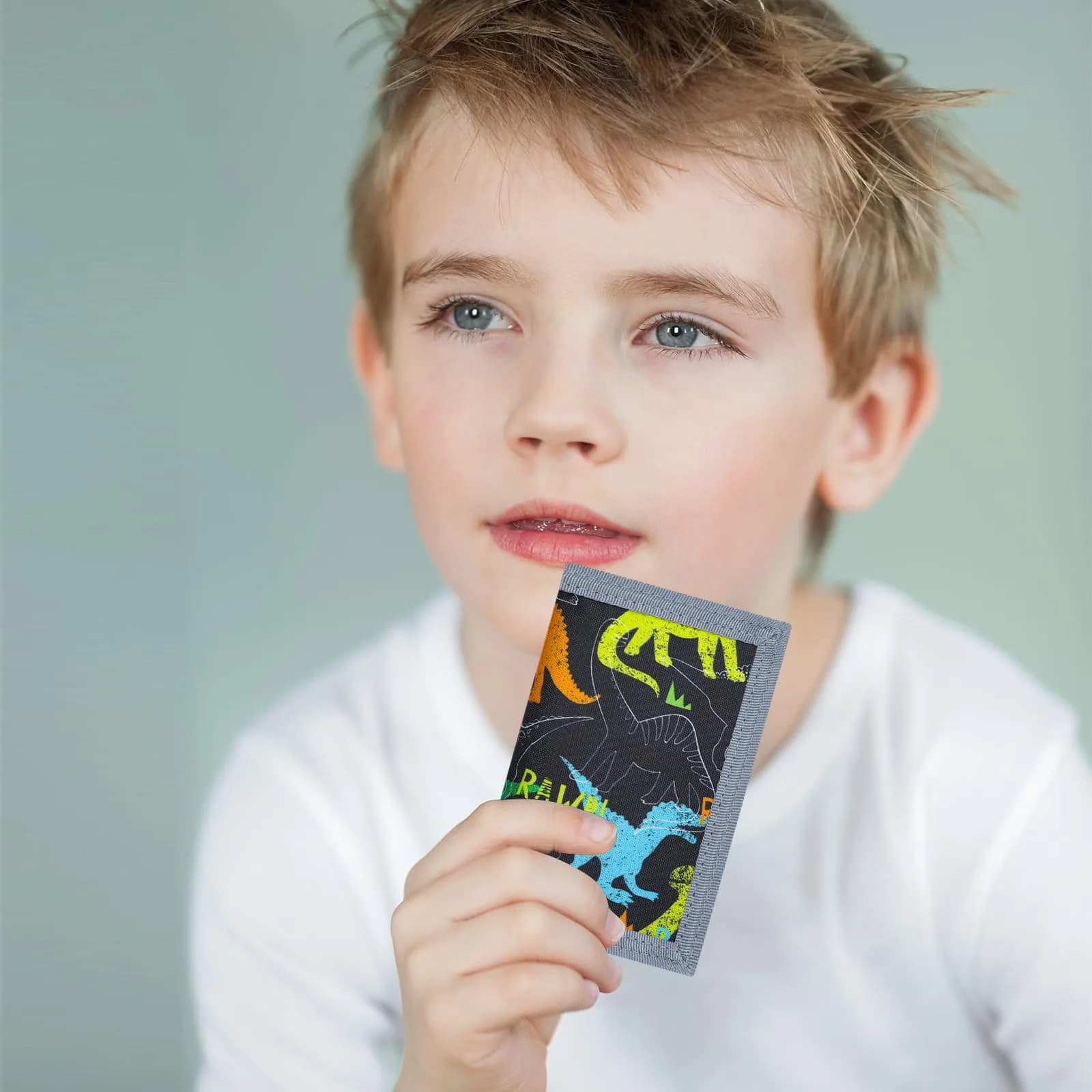 AI-DEE RFID Trifold Canvas Outdoor Sports Wallet for Kids - RAW | Durable Hook & Loop Closure - view 2