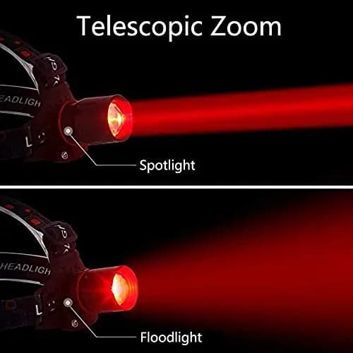 WINDFIRE Rechargeable Headlamp White Red LED Headlamp 5000 Lumens | Waterproof, 90° Adjustable, USB Rechargeable thumbnail 4