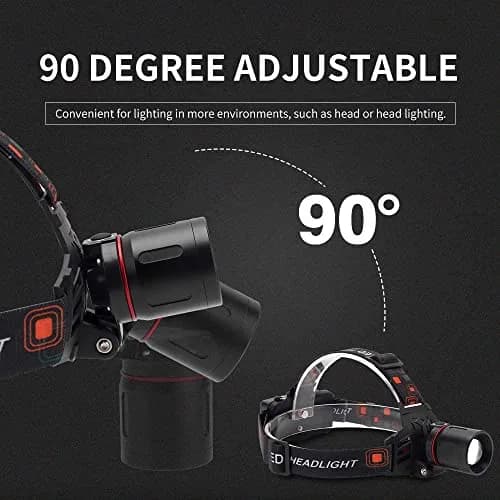 WINDFIRE Rechargeable Headlamp White Red LED Headlamp 5000 Lumens | Waterproof, 90° Adjustable, USB Rechargeable thumbnail 5