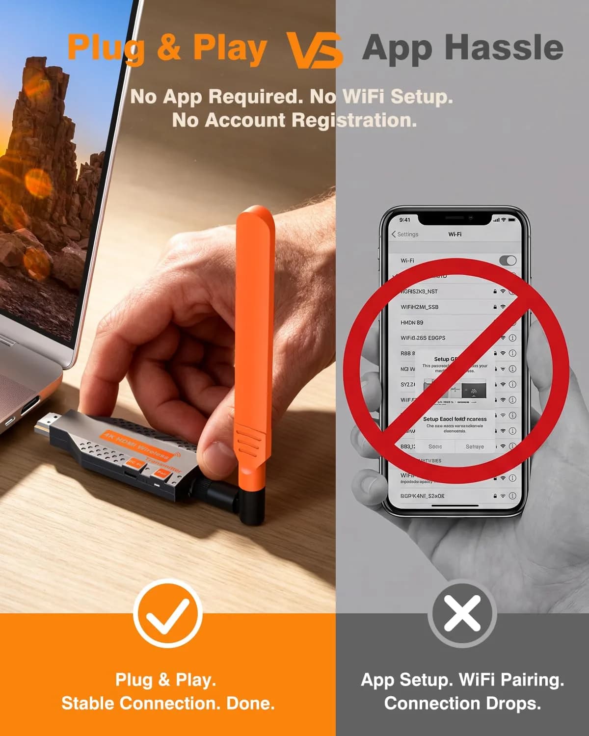 Coolpie Wireless HDMI Transmitter and Receiver Kit 1TX-2RX | 1080p HD Output, 350ft Long Range - view 6