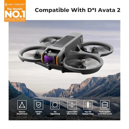 K&F CONCEPT 4Pack ND Filter Kit for DJI Avata 2 | Multi-Coated Optical Glass, Gimbal Safe (70-120 chars) thumbnail 2