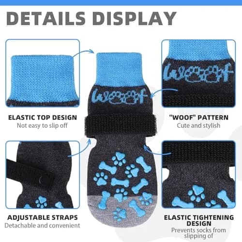 KOOLTAIL Dog Socks Shoes for Hot Pavement XL | Anti Slip Paw Protector for Senior Dogs thumbnail 2