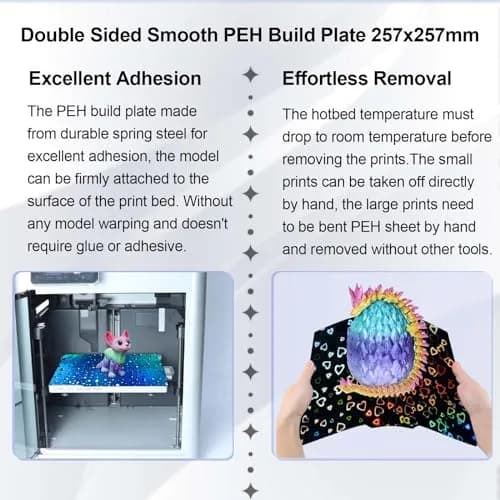 IdeaFormer-3D PEH Build Plate for Bambu Lab X1/X1C/X1E/A1/P1P/P1S/P2S/X2D 256x256mm | Double Sided Smooth Holographic Print Plate thumbnail 6