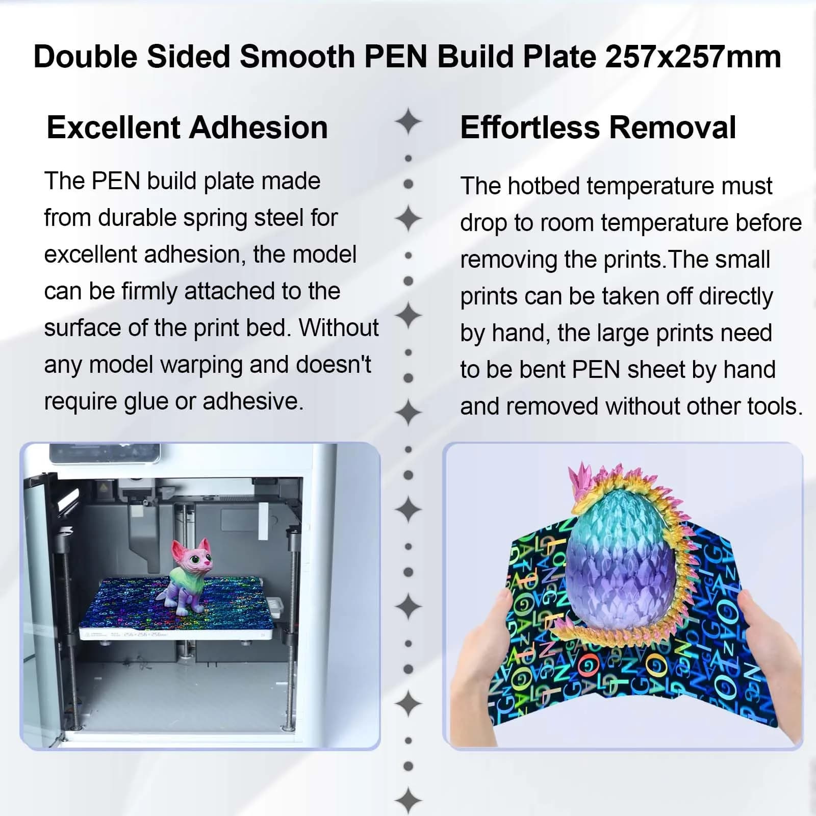 IdeaFormer-3D PEN Build Plate 257x257mm | Abstract Holographic Effect Spring Steel Sheet for Bambu Lab Printers - view 6