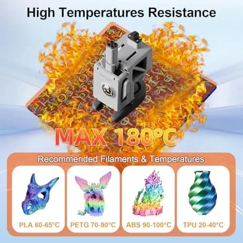 IdeaFormer-3D PEN Build Plate 257x257mm | Abstract Holographic Effect Spring Steel Sheet for Bambu Lab Printers thumbnail 3