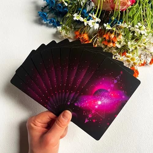 Jrskvaro Colorful Neon Tarot Cards Deck with Guidebook for Beginners | 78 Classic Cards & Meanings thumbnail 5