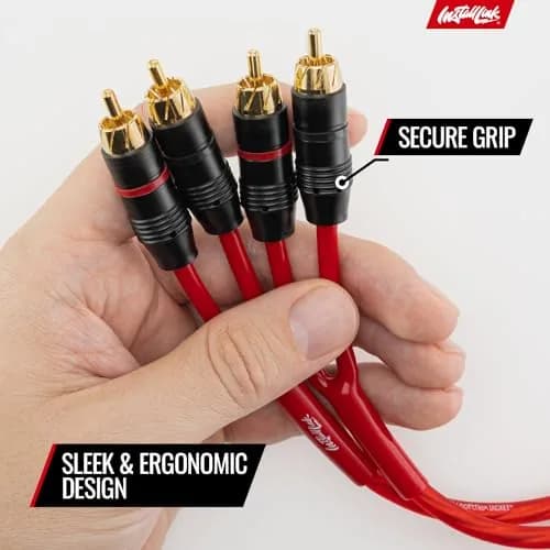 Install Link RCA Audio Cable (12 Feet) 2-Male, Stereo & Subwoofer OFC | 3.65m, High-Grade Copper thumbnail 4