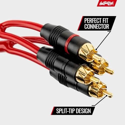 Install Link RCA Audio Cable (12 Feet) 2-Male, Stereo & Subwoofer OFC | 3.65m, High-Grade Copper thumbnail 7