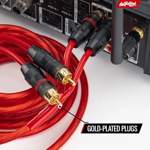 Install Link RCA Audio Cable (12 Feet) 2-Male, Stereo & Subwoofer OFC | 3.65m, High-Grade Copper thumbnail 8