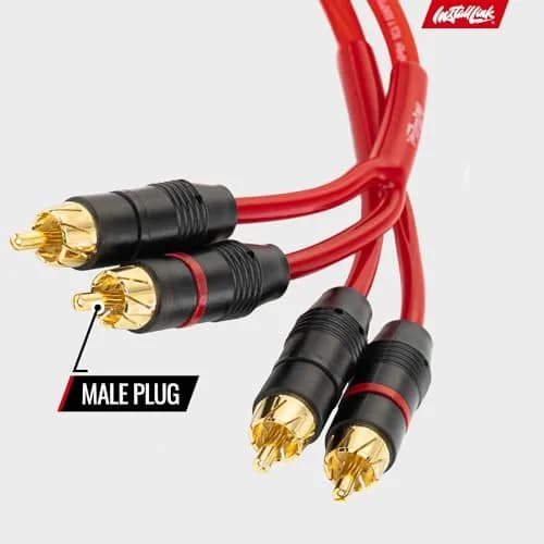 Install Link RCA Audio Cable (12 Feet) 2-Male, Stereo & Subwoofer OFC | 3.65m, High-Grade Copper thumbnail 3